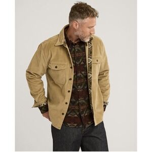 Pendleton Belmont Corduroy Overshirt Men's Large Tan Khaki Button Down Jacket